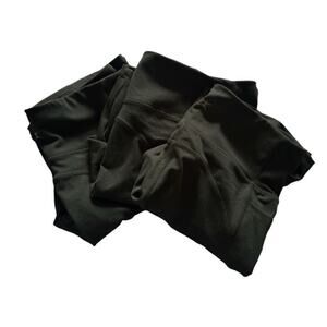 Danskin Biker Shorts Black 3 Pair Size Large Pockets High Rise